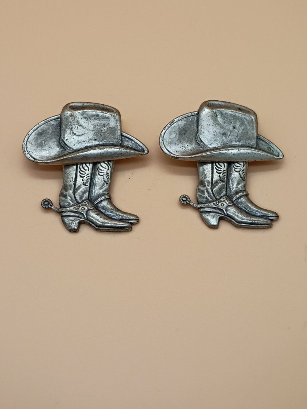 Vintage 80s/90s Earrings Country Western Cowgirl Hat Boot Dangly Novelty